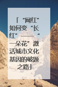 “网红”如何变“长红”——“一朵花”激活城市文化基因的破题之路