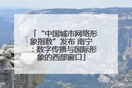 “中国城市网络形象指数”发布 南宁：数字传播与国际形象的西部窗口
