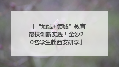 “地域+领域”教育帮扶创新实践！金沙20名学生赴西安研学