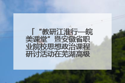 “教研江淮行—皖美课堂”暨安徽省职业院校思想政治课程研讨活动在芜湖高级职业技术学校举行