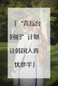 “青瓦台回归”计划让韩国人喜忧参半