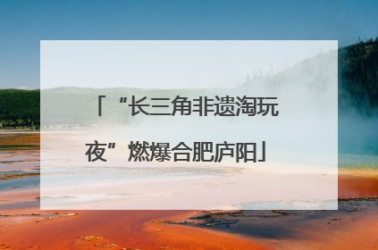 “长三角非遗淘玩夜”燃爆合肥庐阳