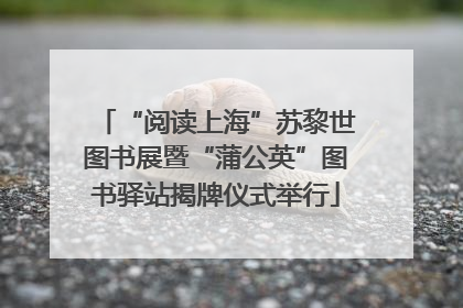 “阅读上海”苏黎世图书展暨“蒲公英”图书驿站揭牌仪式举行