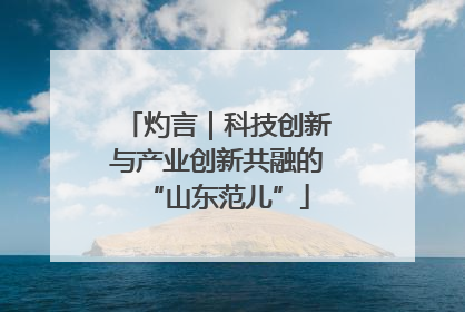 灼言｜科技创新与产业创新共融的“山东范儿”