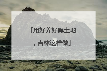 用好养好黑土地，吉林这样做