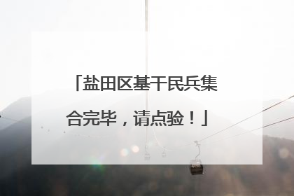 盐田区基干民兵集合完毕，请点验！
