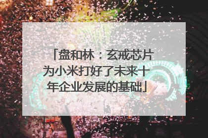 盘和林：玄戒芯片为小米打好了未来十年企业发展的基础