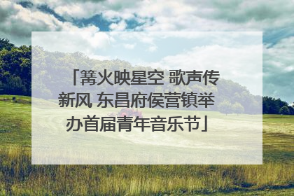篝火映星空 歌声传新风 东昌府侯营镇举办首届青年音乐节