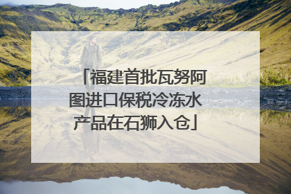 福建首批瓦努阿图进口保税冷冻水产品在石狮入仓