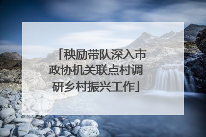秧励带队深入市政协机关联点村调研乡村振兴工作