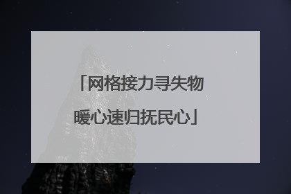 网格接力寻失物 暖心速归抚民心