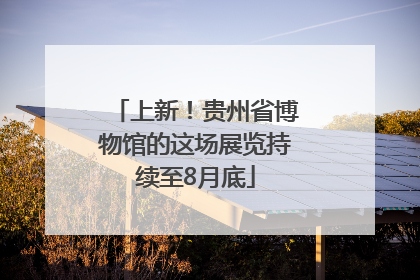 上新！贵州省博物馆的这场展览持续至8月底