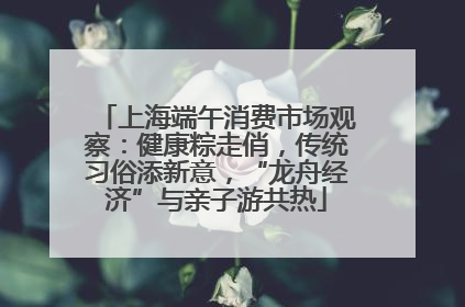上海端午消费市场观察：健康粽走俏，传统习俗添新意，“龙舟经济”与亲子游共热