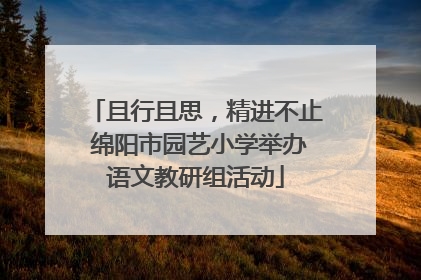 且行且思，精进不止 绵阳市园艺小学举办语文教研组活动