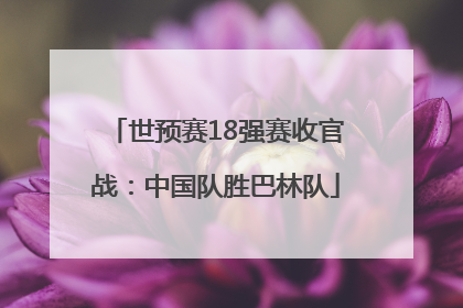 世预赛18强赛收官战：中国队胜巴林队