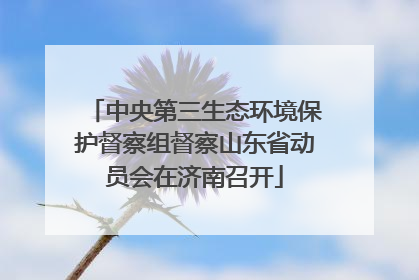 中央第三生态环境保护督察组督察山东省动员会在济南召开