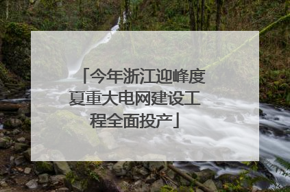 今年浙江迎峰度夏重大电网建设工程全面投产