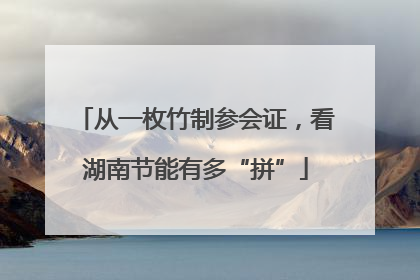 从一枚竹制参会证，看湖南节能有多“拼”