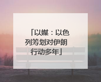 以媒：以色列筹划对伊朗行动多年