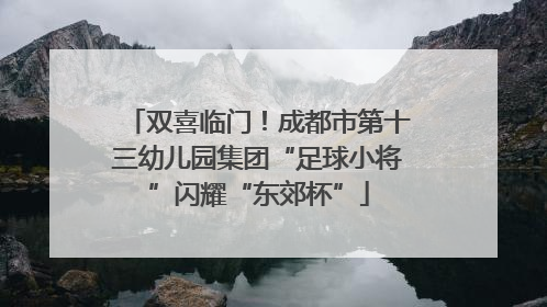 双喜临门！成都市第十三幼儿园集团“足球小将”闪耀“东郊杯”