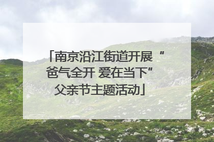 南京沿江街道开展“爸气全开 爱在当下”父亲节主题活动