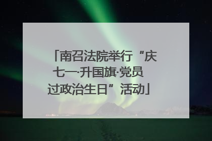 南召法院举行“庆七一·升国旗·党员过政治生日”活动