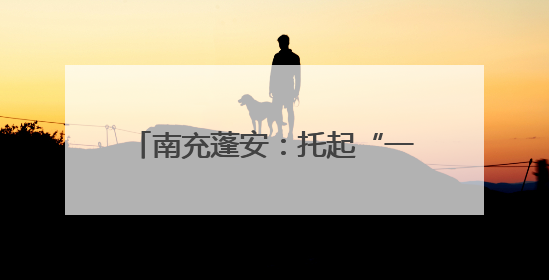 南充蓬安：托起“一老一小”稳稳的幸福
