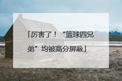 厉害了！“篮球四兄弟”均被高分屏蔽