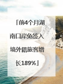 前4个月湖南口岸免签入境外籍旅客增长189%