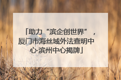 助力“滨企创世界”，厦门市海丝域外法查明中心·滨州中心揭牌