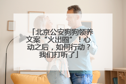 北京公安狗狗领养文案“火出圈”！心动之后，如何行动？我们打听了