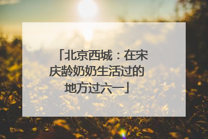 北京西城：在宋庆龄奶奶生活过的地方过六一