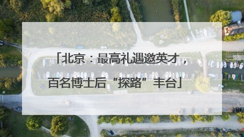 北京：最高礼遇邀英才，百名博士后“探路”丰台