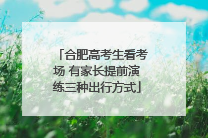 合肥高考生看考场 有家长提前演练三种出行方式