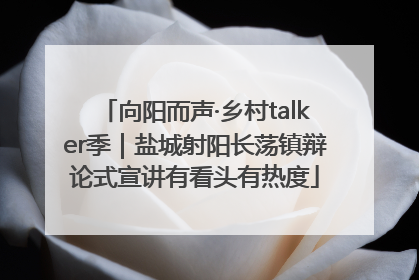 向阳而声·乡村talker季｜盐城射阳长荡镇辩论式宣讲有看头有热度