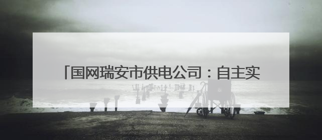 国网瑞安市供电公司：自主实施强业务 电网建设提质效