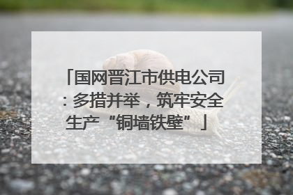 国网晋江市供电公司：多措并举，筑牢安全生产“铜墙铁壁”