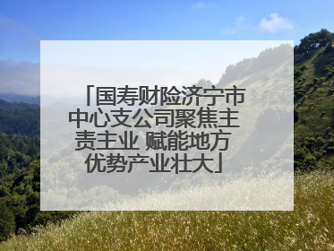 国寿财险济宁市中心支公司聚焦主责主业 赋能地方优势产业壮大
