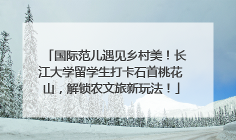 国际范儿遇见乡村美！长江大学留学生打卡石首桃花山，解锁农文旅新玩法！