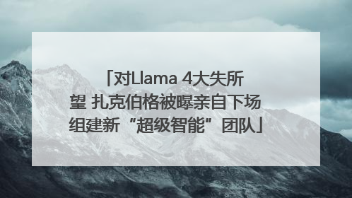 对Llama 4大失所望 扎克伯格被曝亲自下场组建新“超级智能”团队