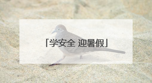学安全 迎暑假