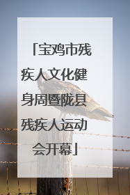 宝鸡市残疾人文化健身周暨陇县残疾人运动会开幕