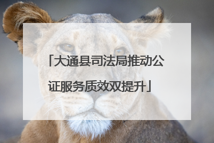 大通县司法局推动公证服务质效双提升