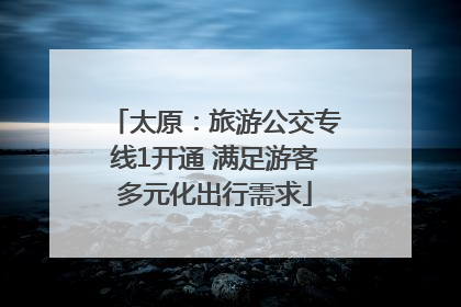 太原：旅游公交专线1开通 满足游客多元化出行需求