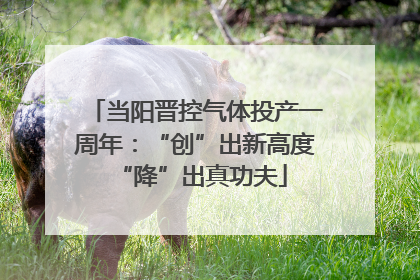 当阳晋控气体投产一周年：“创”出新高度 “降”出真功夫