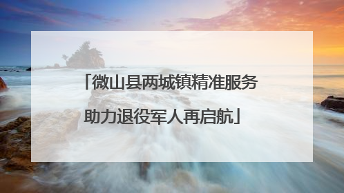 微山县两城镇精准服务助力退役军人再启航