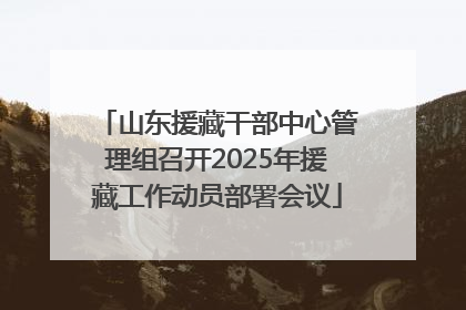 山东援藏干部中心管理组召开2025年援藏工作动员部署会议