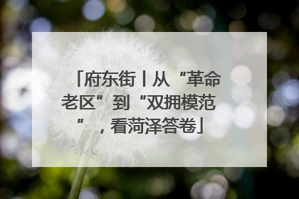 府东街丨从“革命老区”到“双拥模范”，看菏泽答卷