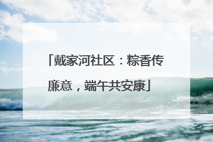 戴家河社区：粽香传廉意，端午共安康