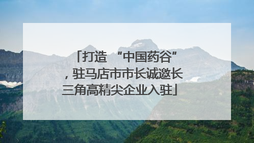 打造 “中国药谷”，驻马店市市长诚邀长三角高精尖企业入驻